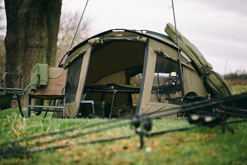 Fishing Bivvy Tent, 2-Man Waterproof UV Protection, Fishing Chair